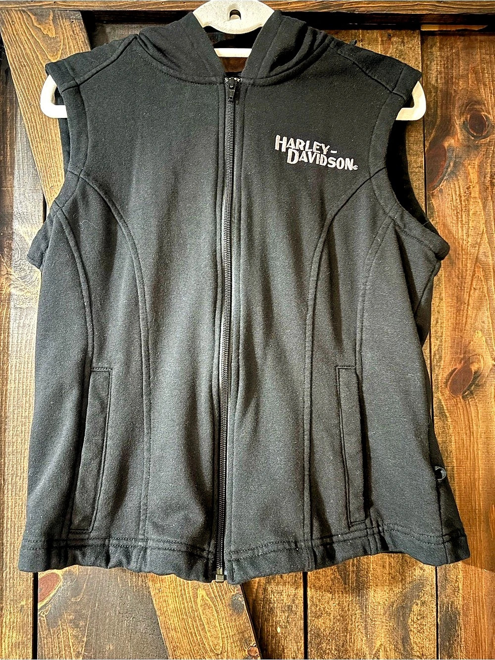 Harley-Davidson Genuine MotorClothes Sleeveless Hooded Zip Vest Hooded Vest